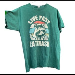 LIVE FAST EAT TRASH TEE